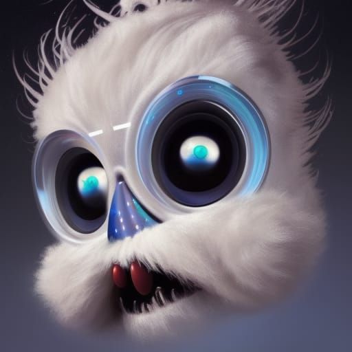 Hyperdetailed Alien Furby Portrait in Digital Art Style