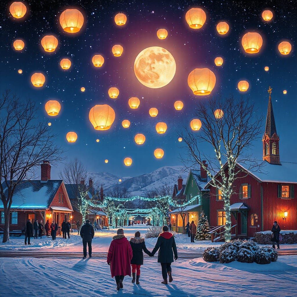 Candlelight Eve: A Winter Celebration Under a Velvet Sky