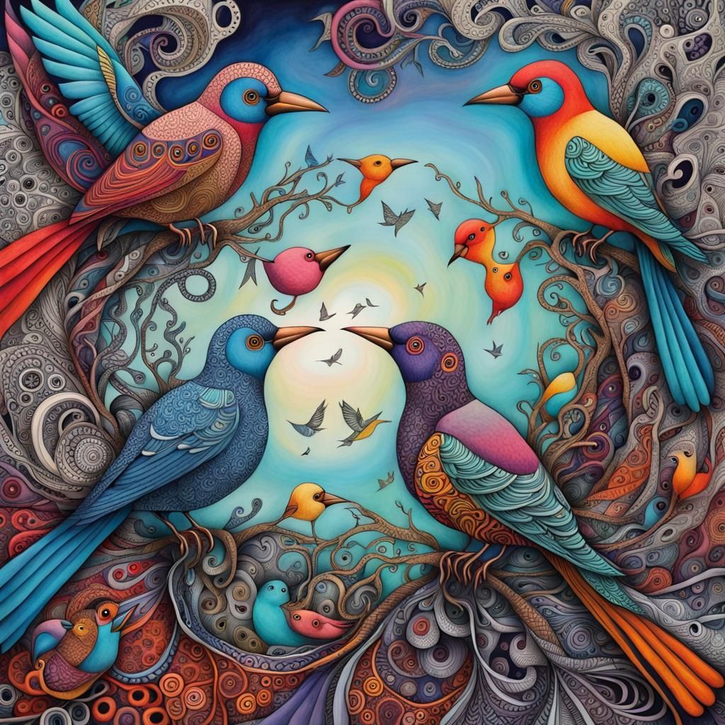 zentangle birds