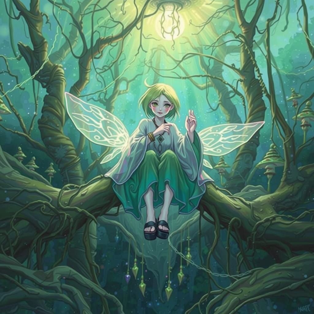 Mystical Fairy Goddess in Whimsical Realism Style