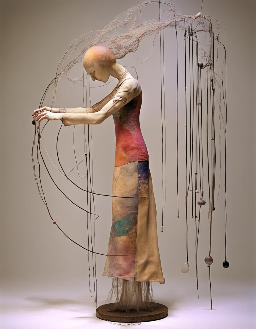 Rhythmic Elbaite Sculpture Inspired by Digital Textile Art