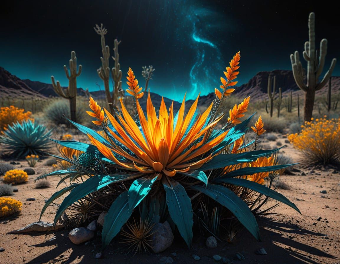 Vibrant Desert Revival in Classic Landscape Style