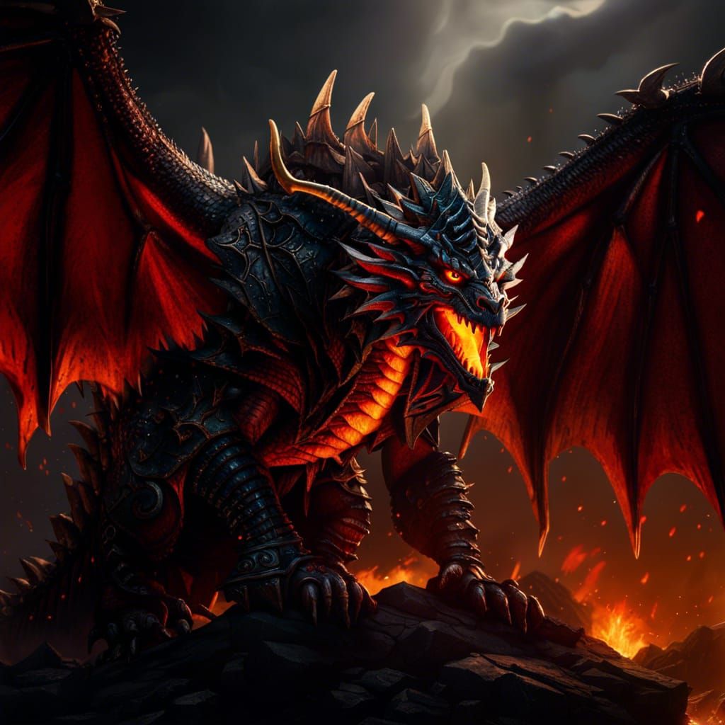 Majestic Deathwing Dragon in Breathtaking Detail