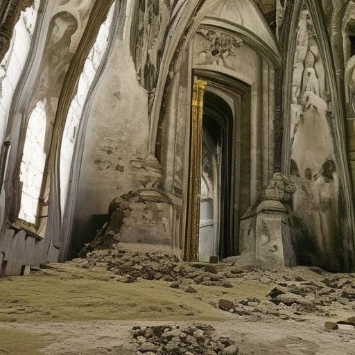 King's Mystical Fear in Gothic Zombie Temple