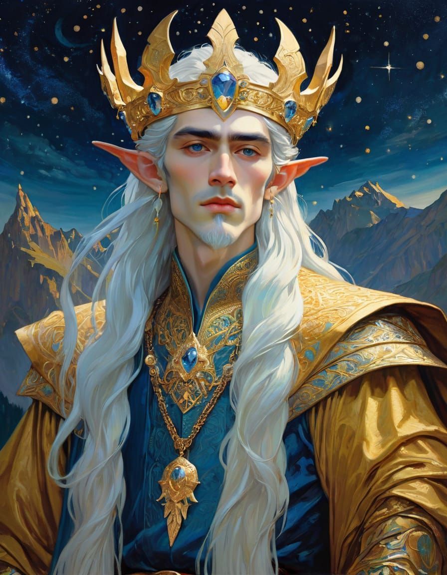 Elven King of the Mountain, Eclectic Art Style