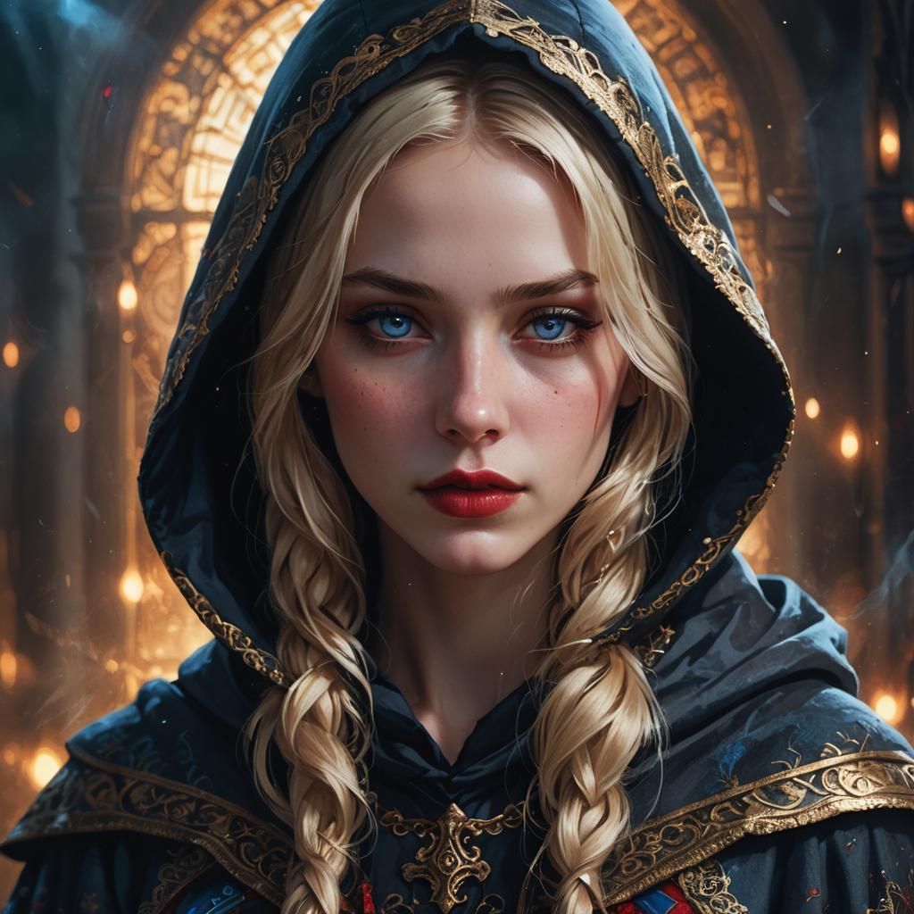 Fantasy Portrait of Girl with Dark Eyeshadow