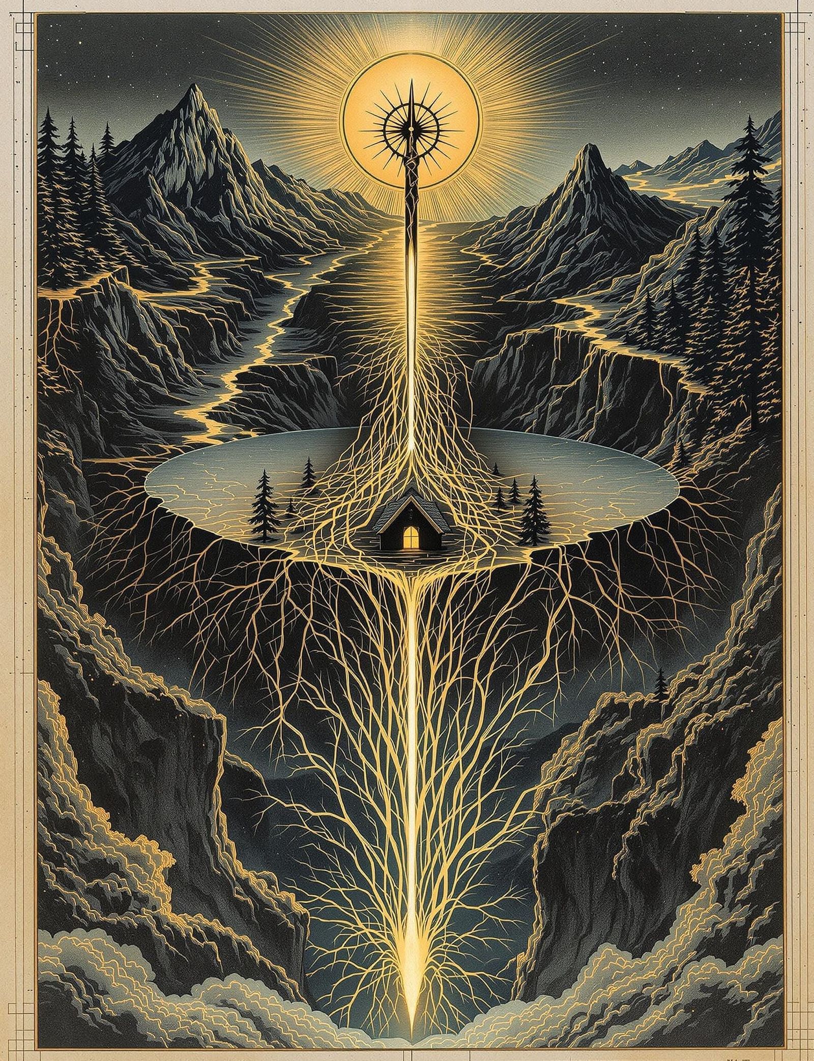 Overhead View of Magical Forest and Witch's Hut