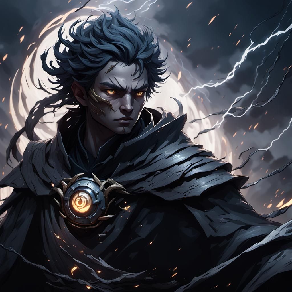 Shadow Storm Humanoid: Dark Fantasy Concept Art