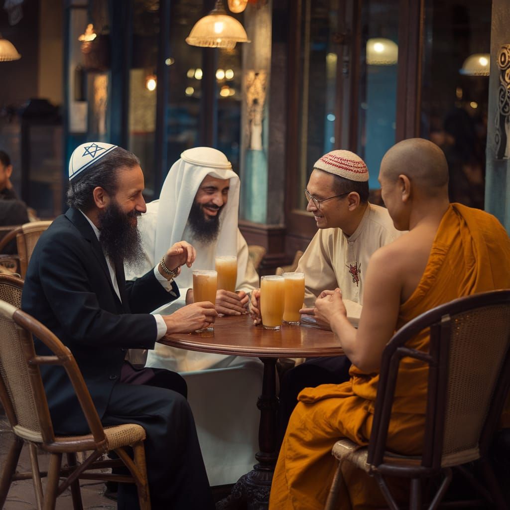 Interfaith Gathering in Vintage Café