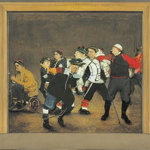 Disabled Athletes: Vrubel and Rembrandt Inspired Art