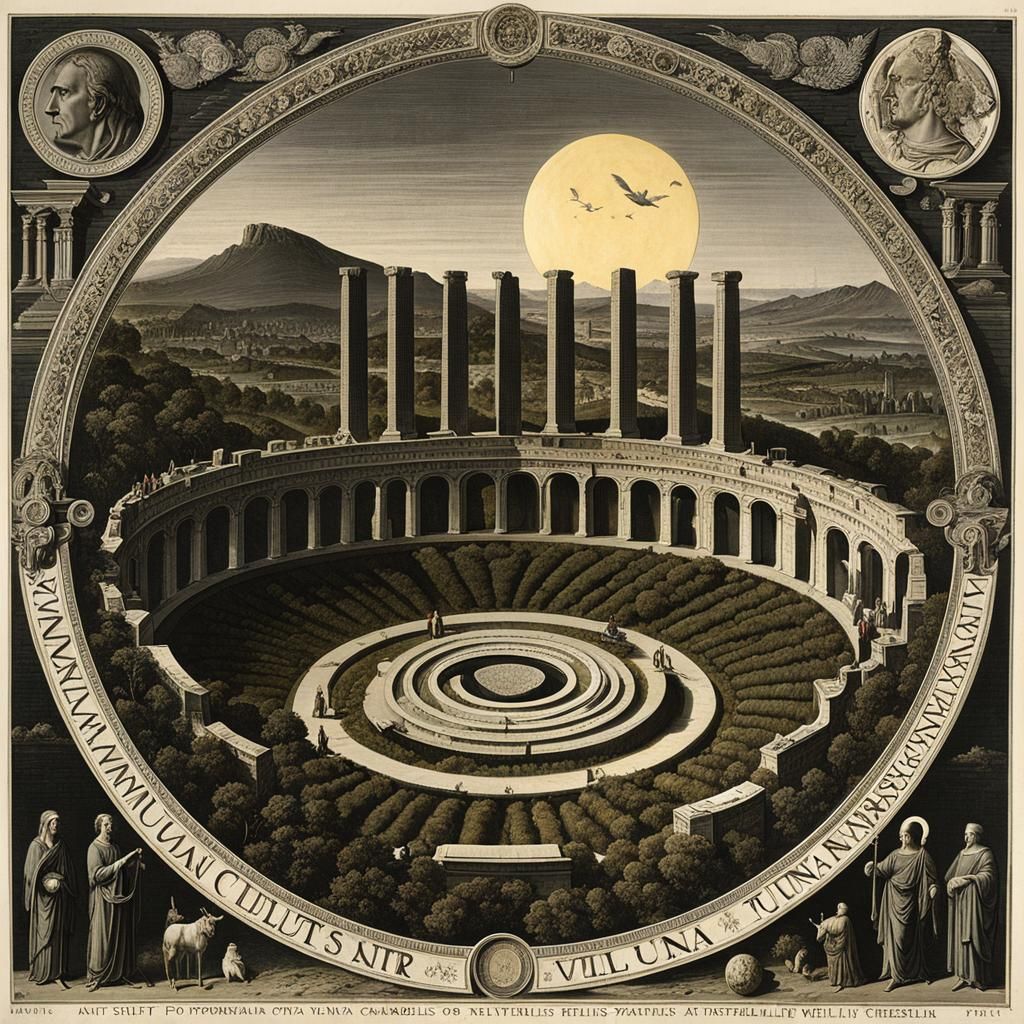 Colorful Graffiti Art of Ancient Stone Circle