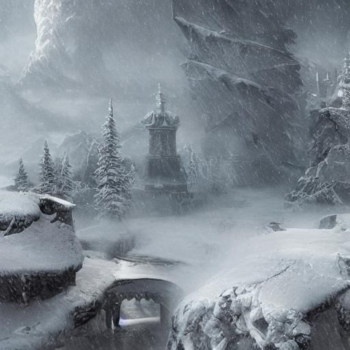 Dramatic Winter Sport Scene: Digital Matte Painting