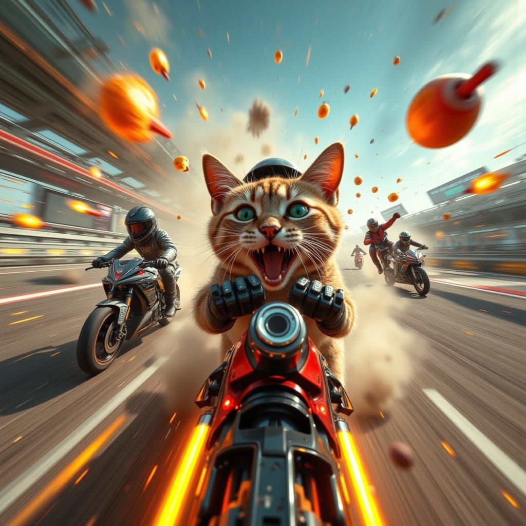 HAHA Kitty go Vrooom