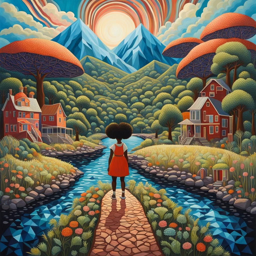 Hyperdetailed African American Art in Hypermodernist Style