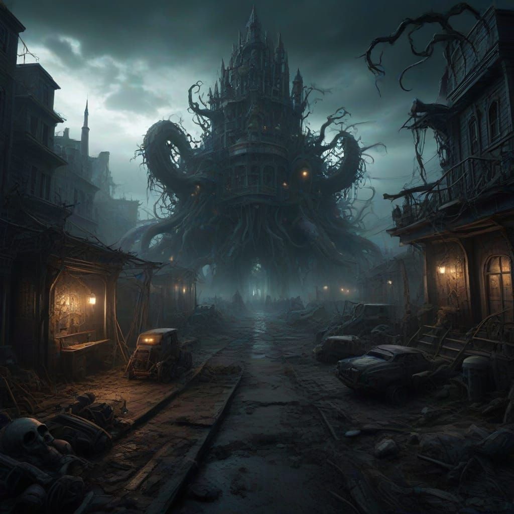 Eerie Post-Apocalyptic Wonderland with Dynamic Lighting
