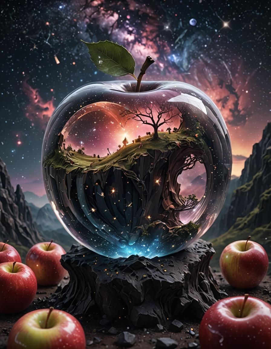 Transparent crystal apple