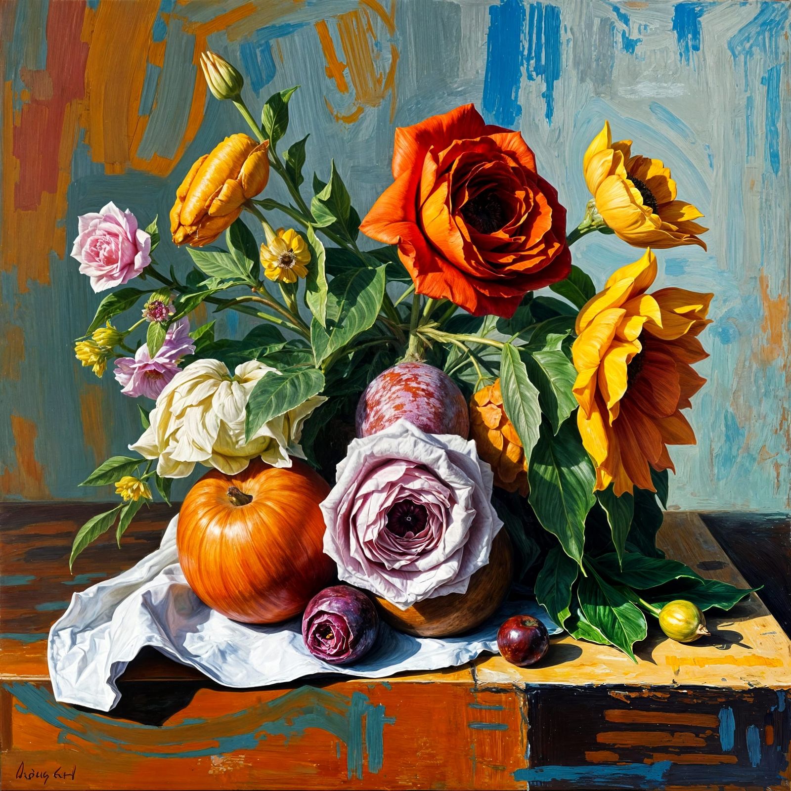Colorful Still Life, AI Interpretation