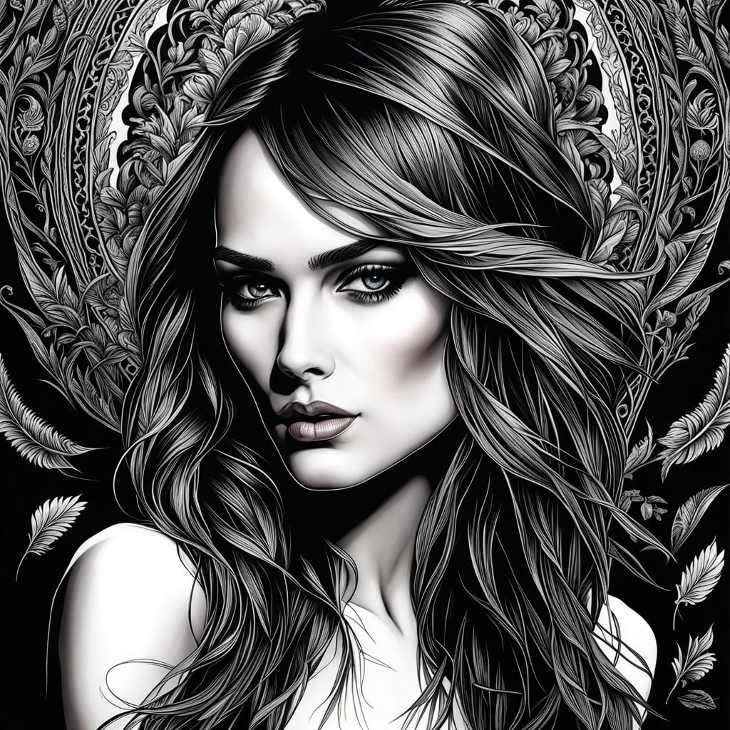 Sensual Portrait Inspired by Darkwave and Goth Art