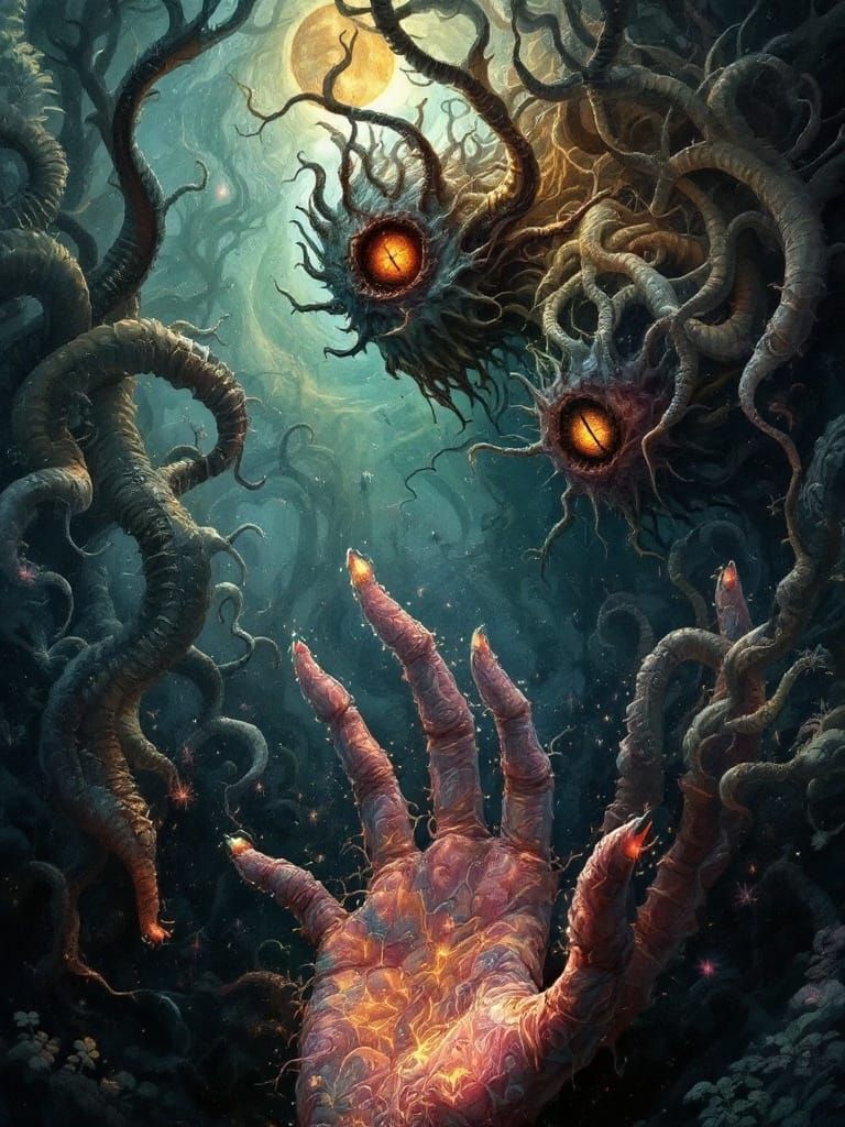 Inside-Out Photoillustration Debris of Human Curiosity