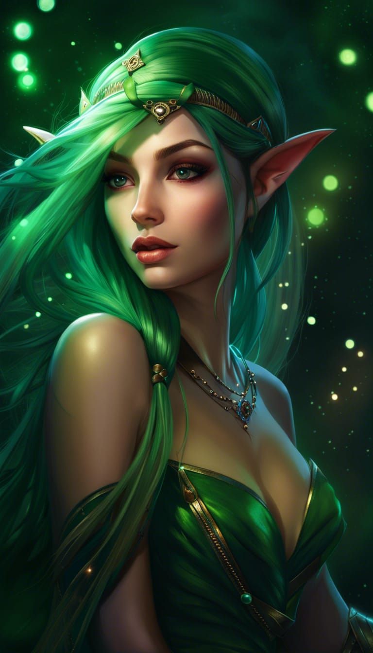 Fantasy Elf Ranger in Anna Dittman Style