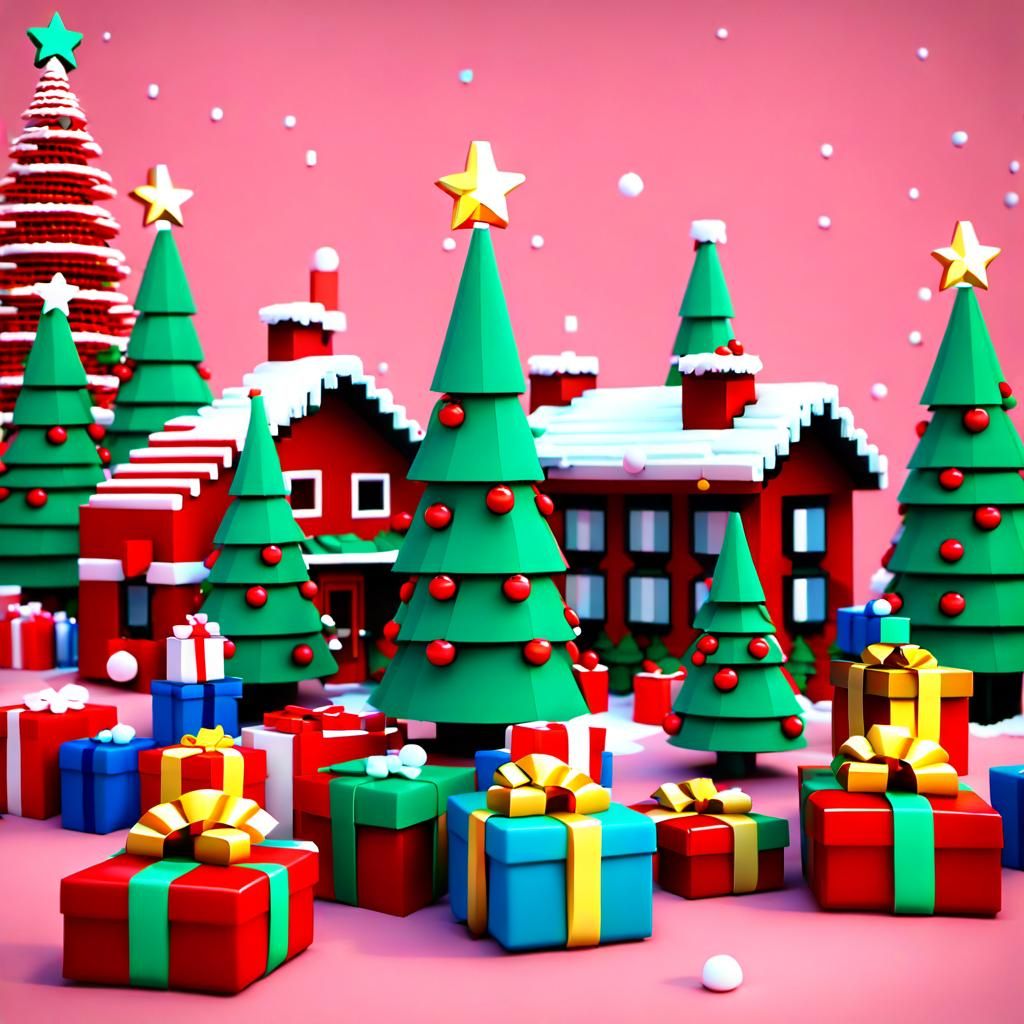 Charming Christmas Music in 8-Bit 3D