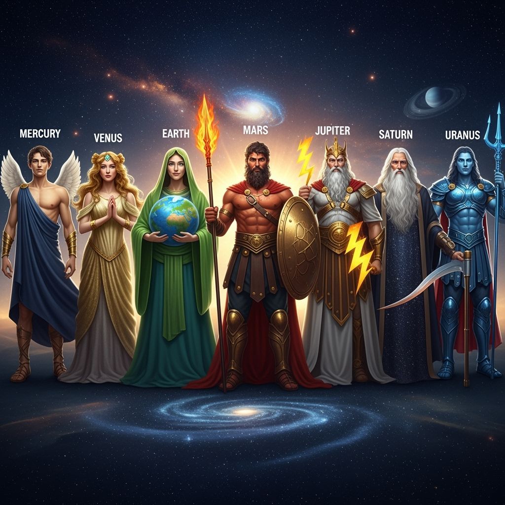 Seven Planets Personified as Gods