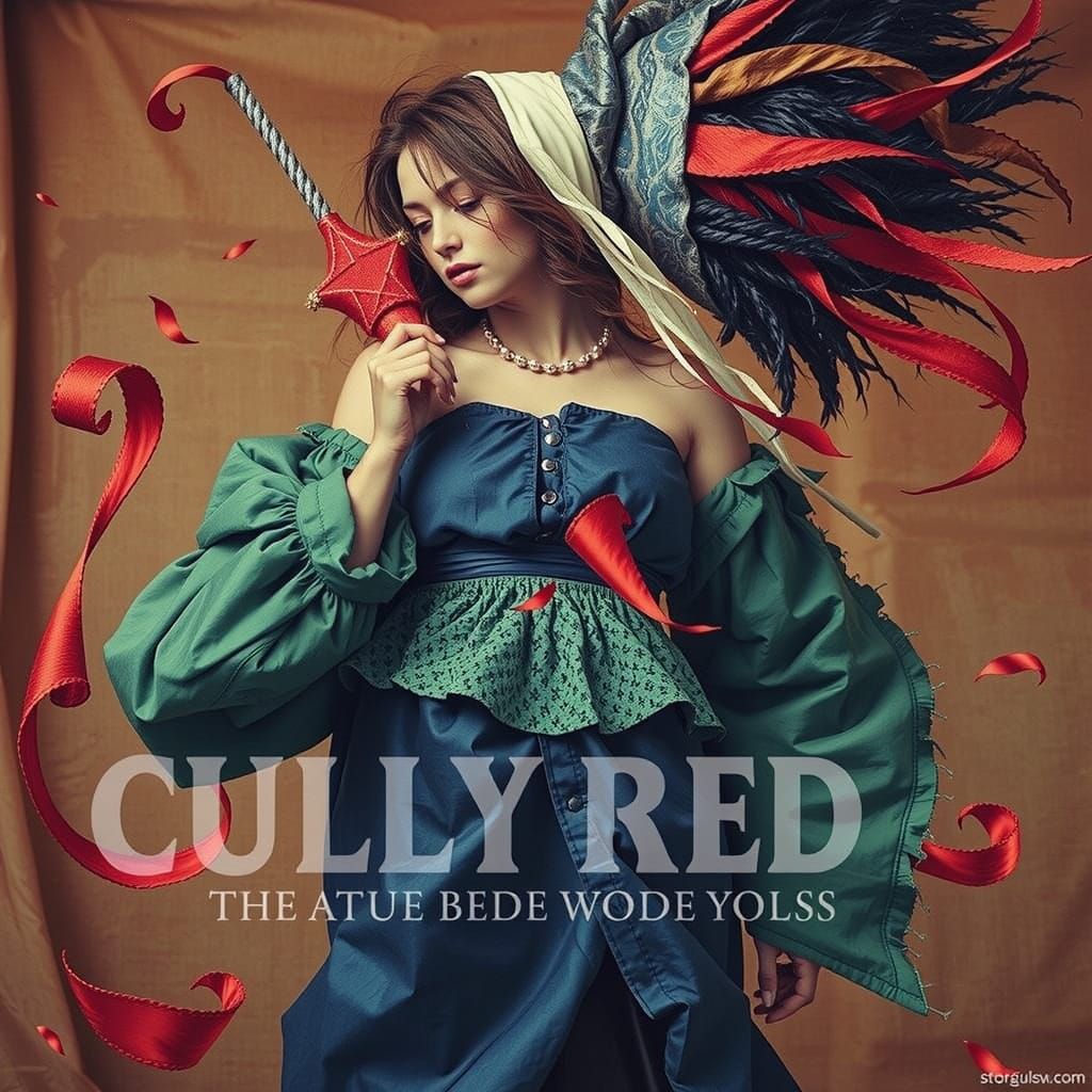 Abstract Swirls of Red and Crimson