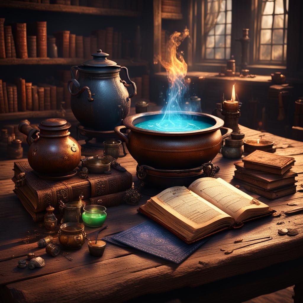 Potions and Cauldrons: Fantasy Concept Art