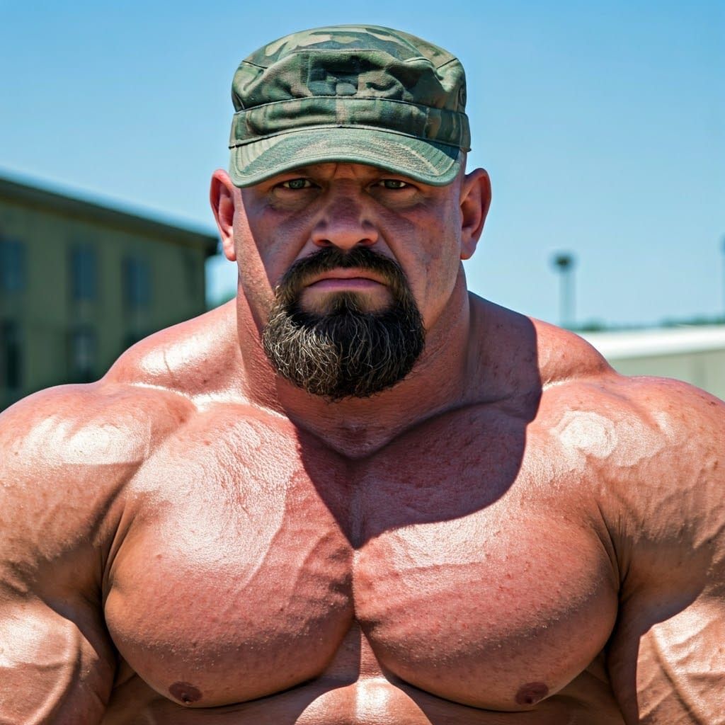 Hyper Muscular Soldier's Face