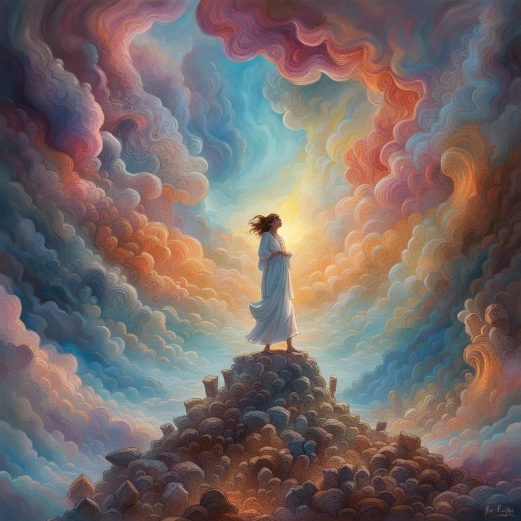 Angelic Paradise Above the Clouds