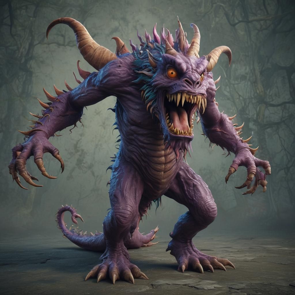 Whimsical 3D Monster in High Resolution