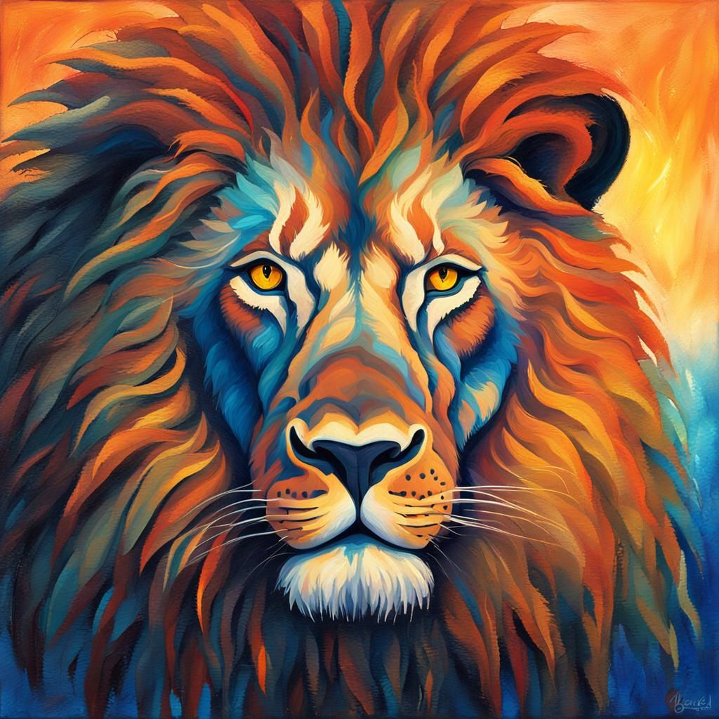 Lion Gazing Across Sun-Scorched Savannah