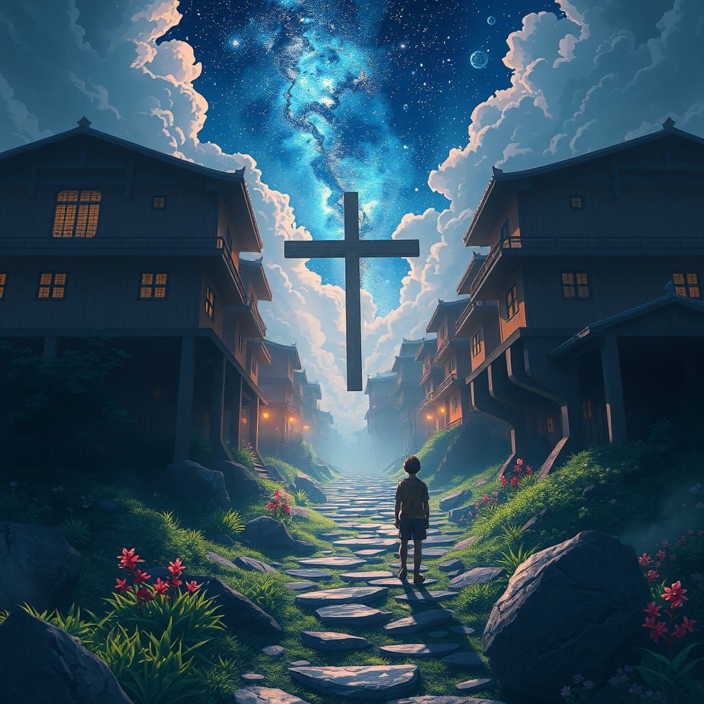 Darkside Invitation in Vibrant Anime Style