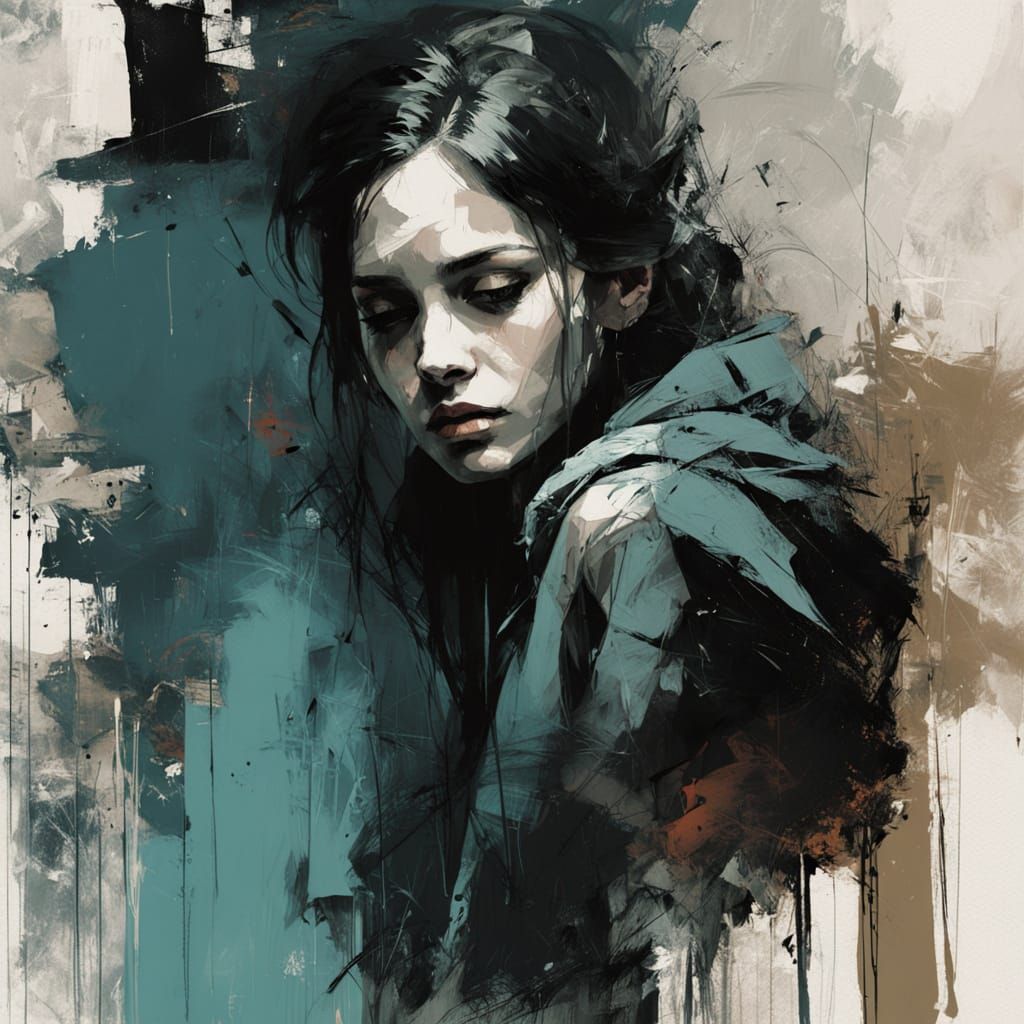 Hopeful Silence in Dark Blue