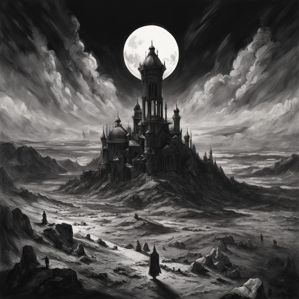 Alien Leader in Luxurious Robes Holds Crystal Ball in Charco...