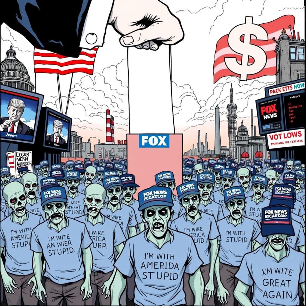 Fox News Brainwashed Zombies March to the Polls in Satirical...