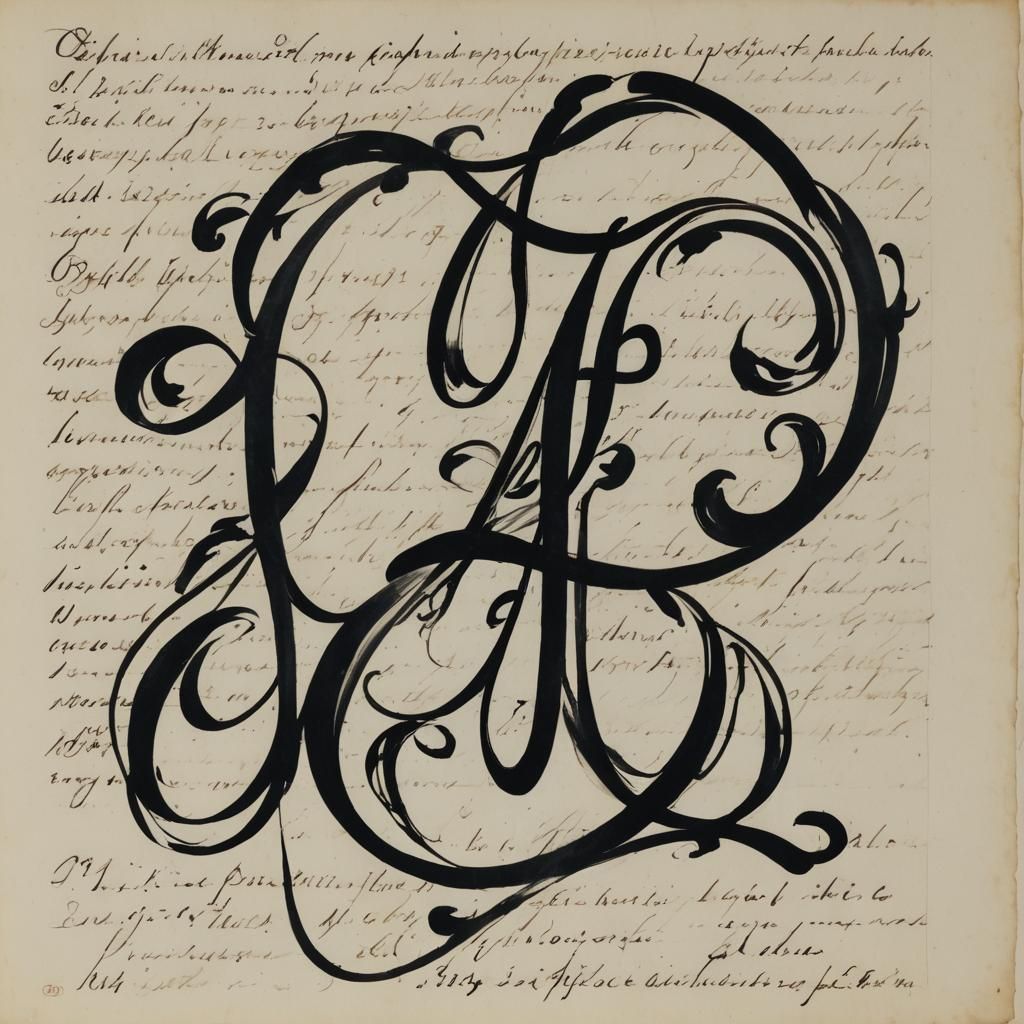 Calligraphic Pen Creates Gothic Letter