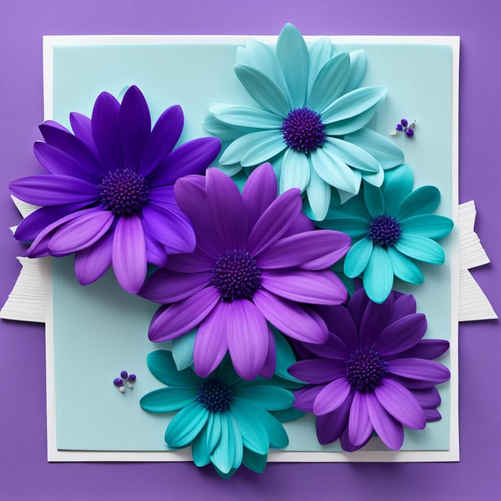 Purple and Teal Happy Birthday Celebration