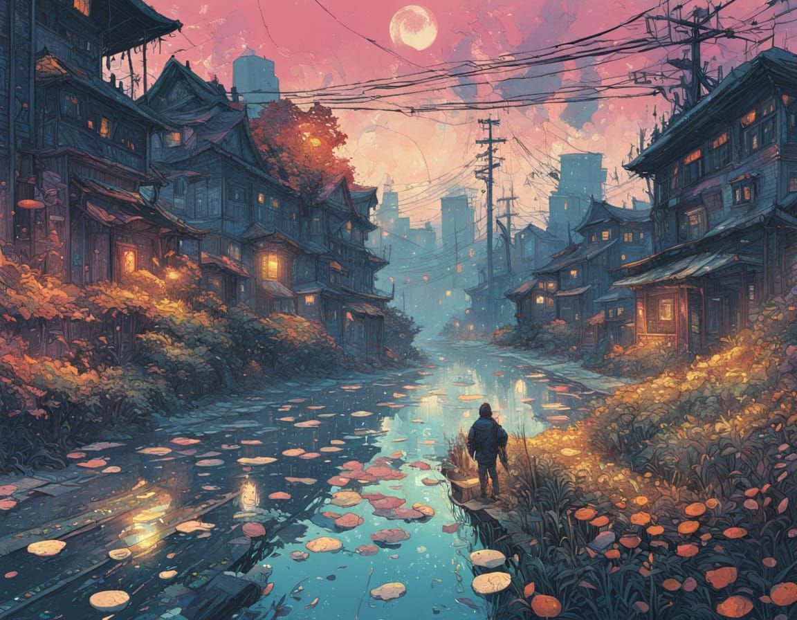 Vibrant Digital Artwork Created with Ray Tracing Techniques