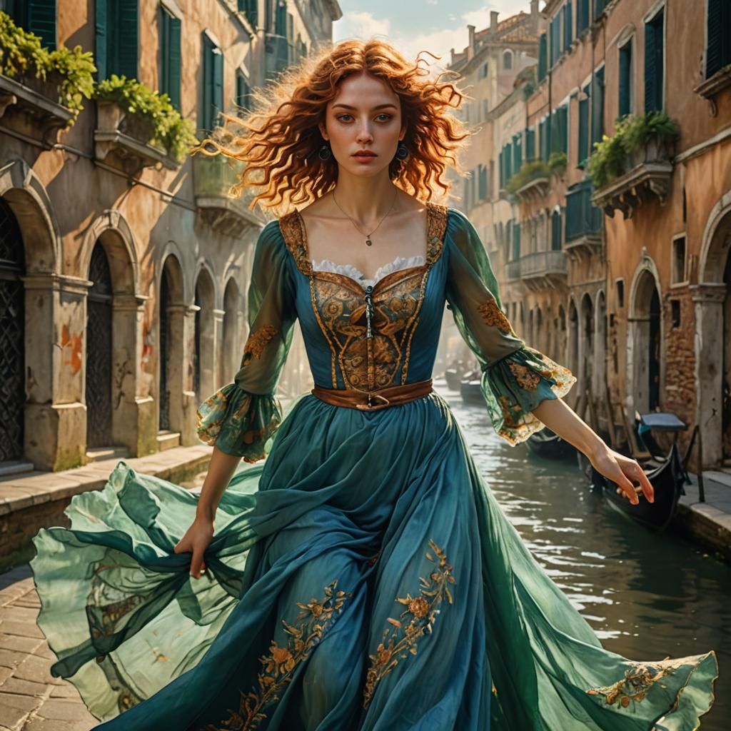 Renaissance Woman in Venice: A Romantic Vision