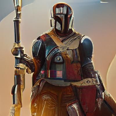 The Mandalorian Art Deco Ukiyo-e Concept Art