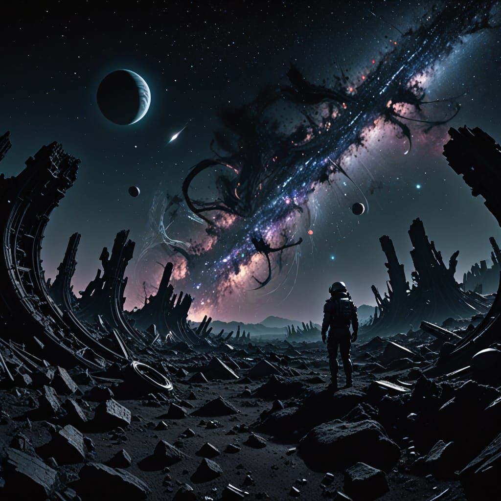 Galactic Expanse in Desolate Darkness