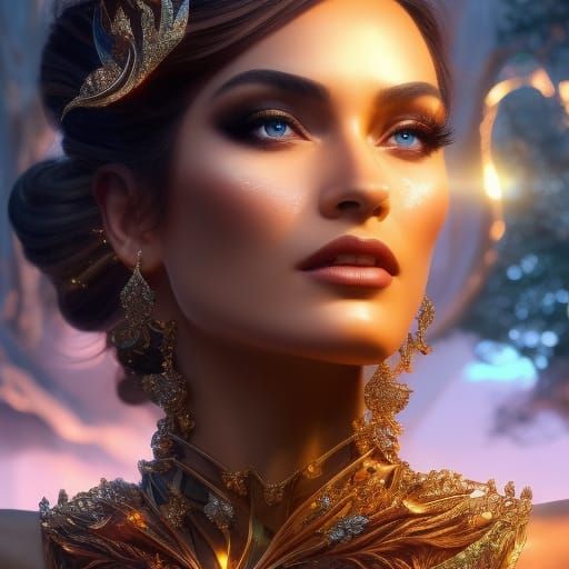 Detailed Human Face Silhouette in Ukiyo-e Style