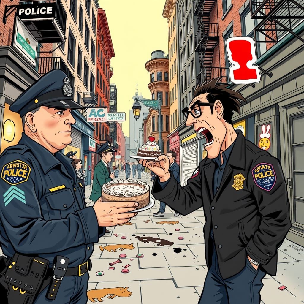 Police Arrest Hipsters for Cake: A Comic Caper