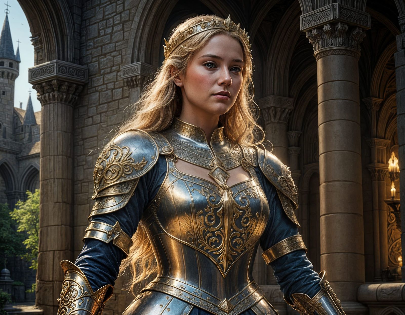 Medieval Queen Honors Knight in Chivalrous Manner