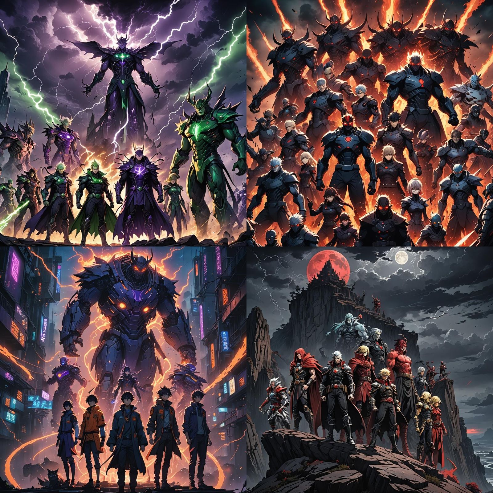 Powerful Anime Villains: Detailed Matte Painting