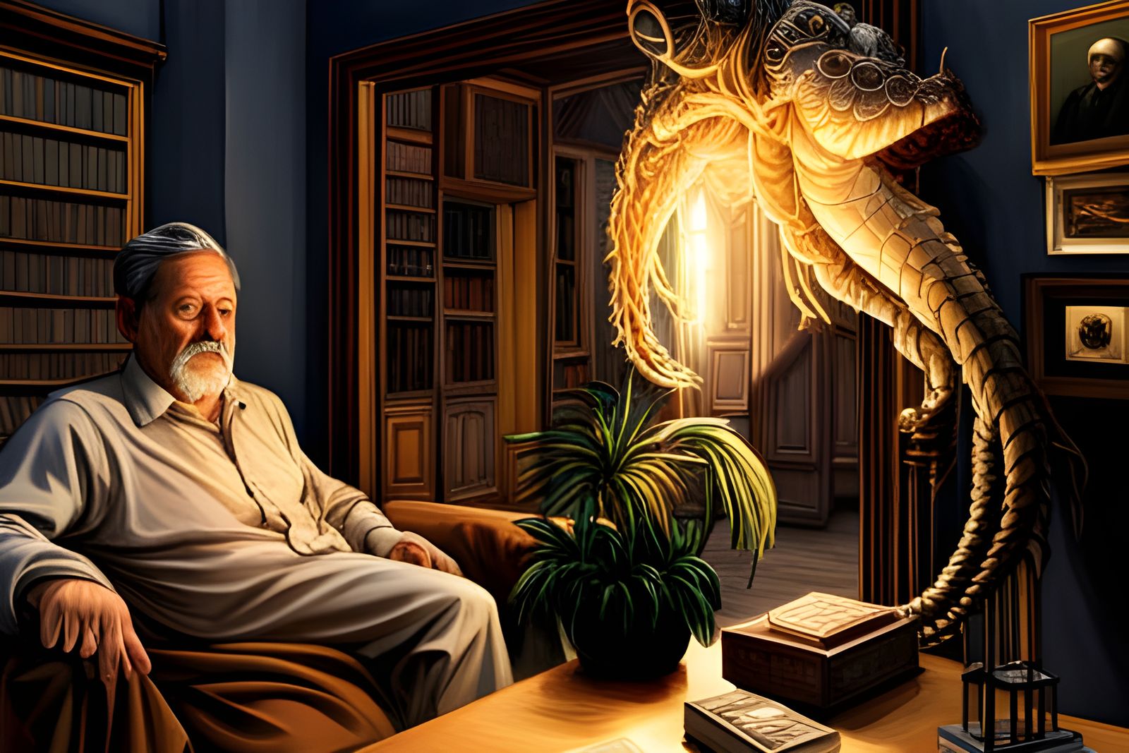 Devil Confronts Politician: A Surrealist Encounter