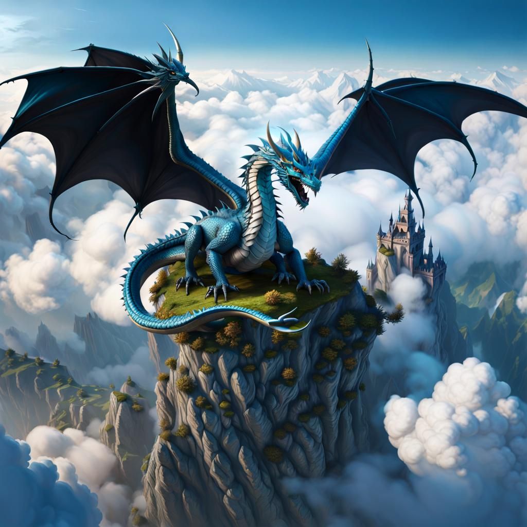 Soaring Dragon in Dark Fantasy Concept Art