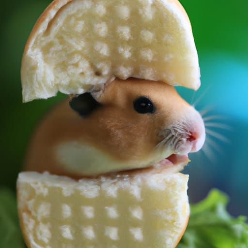 Hamster in a Hamburger: Professional Photography