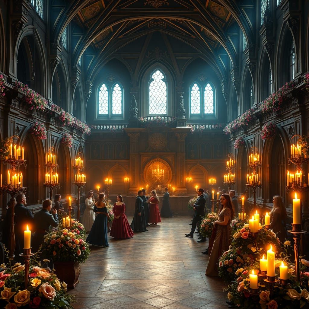 Medieval Ball in a Grand Castle